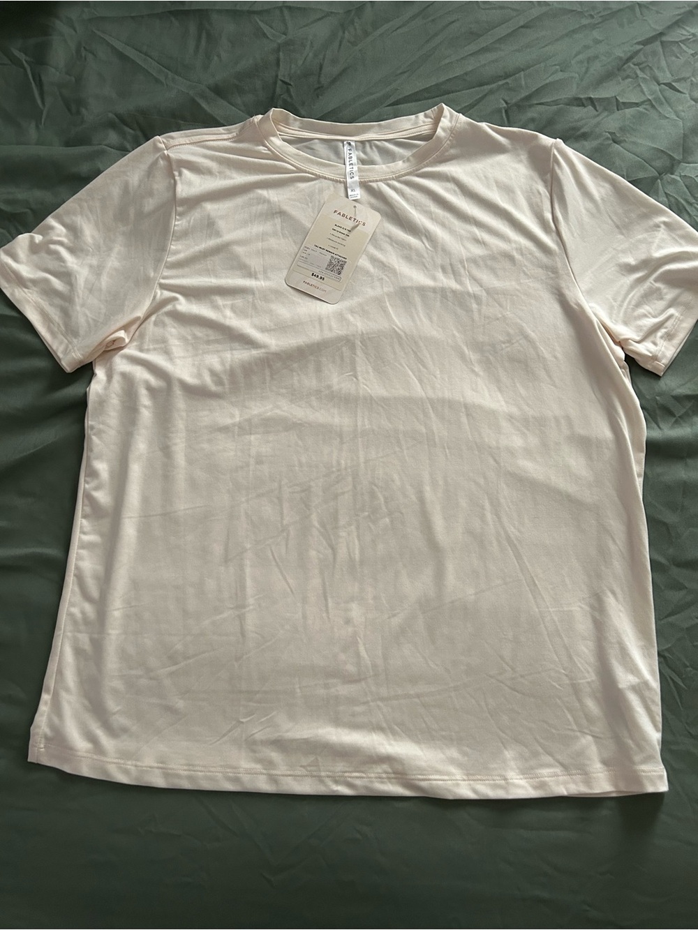 Fabletics Blake Short Sleeve T-Shirt - Pale Cream
